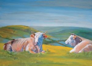 Cow Painting - Guardians of the Valley